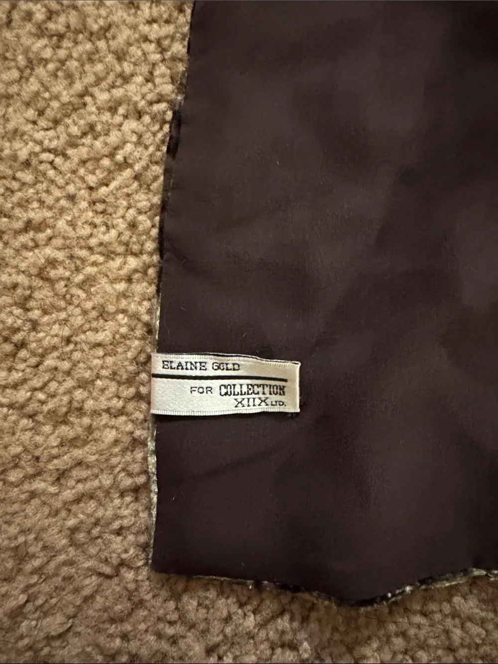 Olive Green and Black Velvet-Pattern Scarf